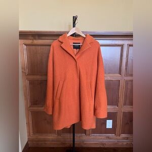 Marimekko Aho Coat Wool Boucle Orange Size L